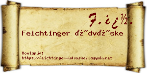 Feichtinger Üdvöske névjegykártya
